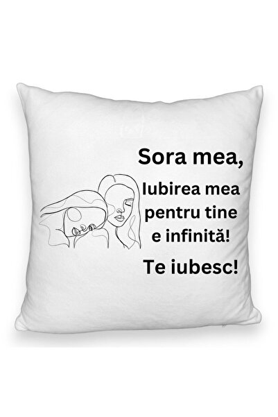 BEKZ Perna Decorativa Fluffy, Sora mea 7, 40x40 cm, Alba, Husa Detasabila, Bu...