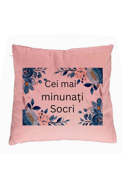 BEKZ Față de pernă pentru socri, 40x40 cm, roz