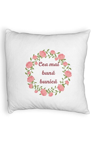 BEKZ Față de pernă pufoasă, pentru bunica 13 ani, 40x40 cm, albă
