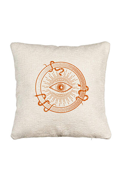 BEKZ Fata de perna Canapea, Model Mystic Eye, 40x40 cm, Cu fermoar