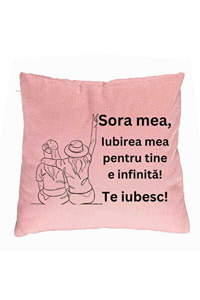 BEKZ Față de pernă My Sister 8, 40x40 cm, roz