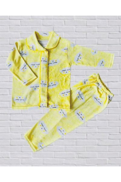 bebboo Yellow Cloudy Baby Girl and Boy Set with Snap Fasteners