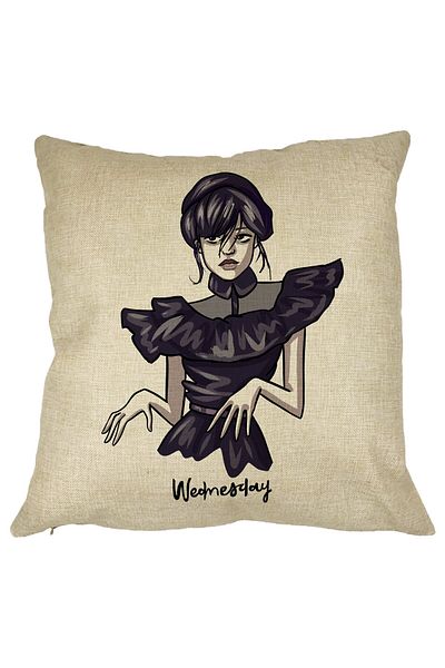 BEKZ Fata De Perna Wednesday Addams Dancing Hands 1,40x40 Cm, Husa Detasabila