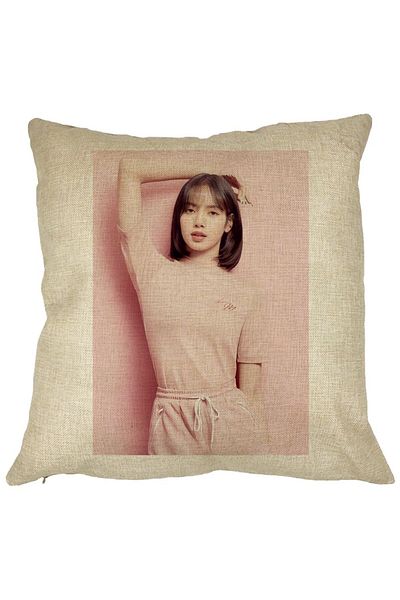 BEKZ Perna Decorativa BlackPink Lisa 4, 40×40 cm, Husa Detasabila, Burduf