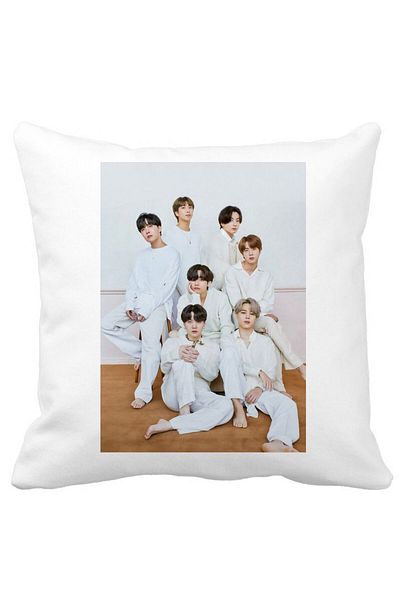 BEKZ Bts Army 8 Pillowcase, 40×40 Cm, White, Matte