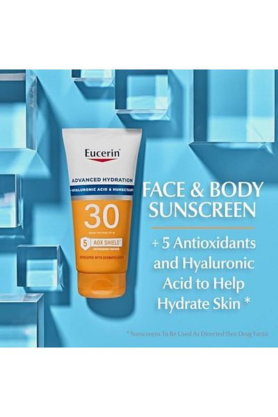 Eucerin Sun Advanced Hydration SPF 30 Sunscreen Lotion, 5 fl oz