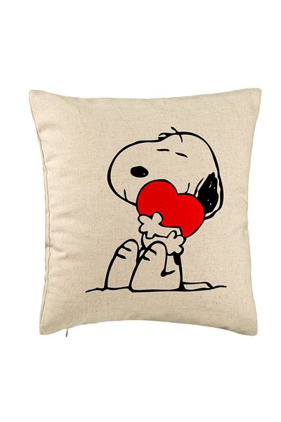 BEKZ Perna Decorativa, Model Doggo Love, 40x40 cm, Bej, Husa Detasabila, Burduf
