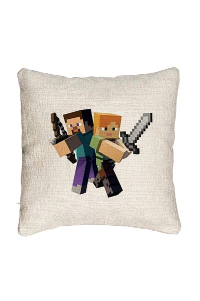 BEKZ Perna Decorativa Canapea, Model Minecraft, 40x40 cm, Cu fermoar