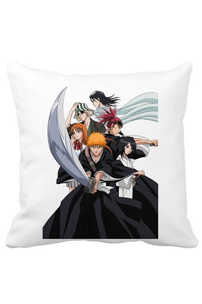 BEKZ Bleach Characters Pillowcase, 40x40 Cm, White, Matte