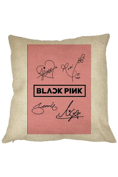 BEKZ Perna Decorativa BlackPink, Model 13, 40x40 cm, Husa Detasabila, Burduf