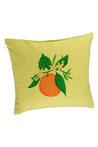 BEKZ Μαξιλαροθήκη, Πορτοκαλί Σχέδιο, 40x40 Εκ., Πράσινη