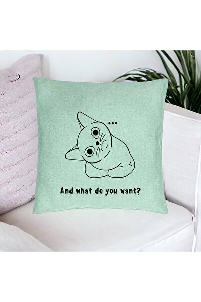 BEKZ Perna Decorativa, Model And what do you want?, 40x40 cm, Verde Menta, Hu...