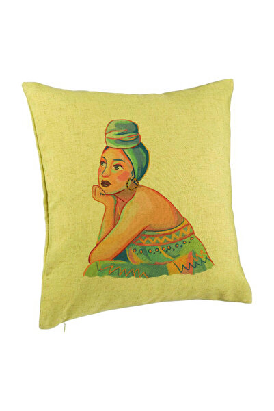 BEKZ Διακοσμητικό μαξιλάρι, αφρικανικό μοτίβο μόδας, 40x40 εκ., πράσινο, αφαι...