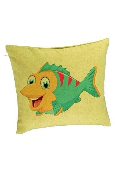 BEKZ Μαξιλαροθήκη, Παιδικό Σχέδιο Πράσινο Ψάρι, 40x40 Εκ., Πράσινο