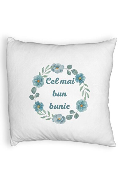 BEKZ Față de pernă pufoasă, pentru bunicul 4, 40x40 cm, albă