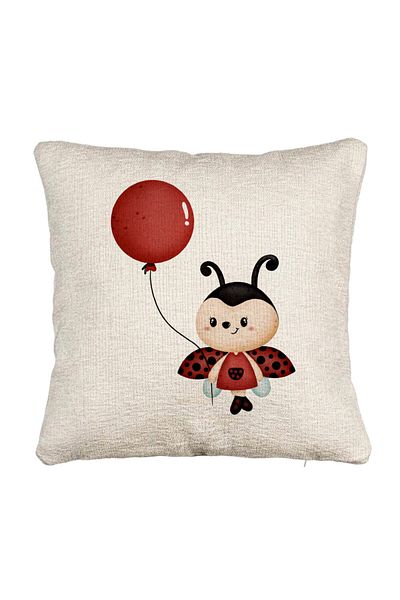 BEKZ Perna Decorativa Canapea, Model Buburuza cu Balon, 40x40 cm, Cu fermoar