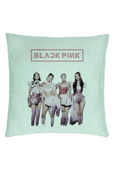 BEKZ Perna Decorativa BlackPink, Model 1, 40x40 cm, Verde Menta, Husa Detasab...