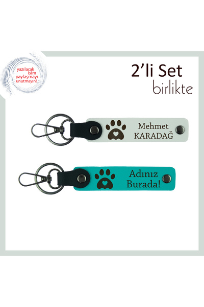 Miaju لأولئك الذين يرغبون في حمل كلبهم معهم، طقم سلسلة مفاتيح جلدية على شكل م...