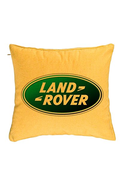 BEKZ Perna Decorativa, Land Rover, 40x40 cm, Galben, Husa Detasabila, Burduf