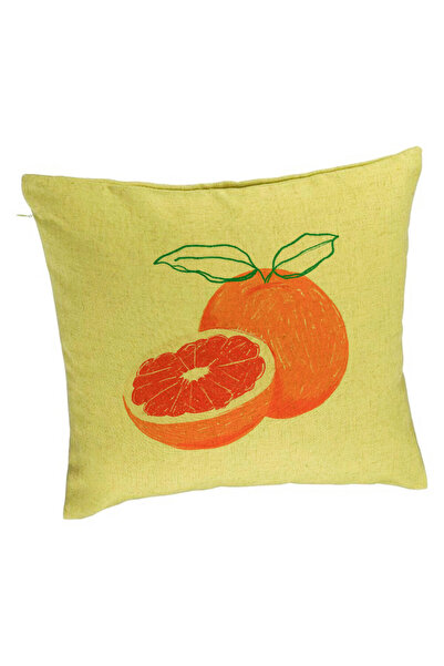 BEKZ Διακοσμητικό μαξιλάρι, πορτοκαλί σχέδιο, 40x40 εκ., πράσινο, αφαιρούμενο...