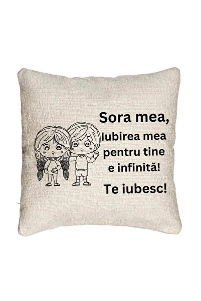 BEKZ Perna Decorativa Canapea Sora mea 19, 40x40 cm, Cu fermoar