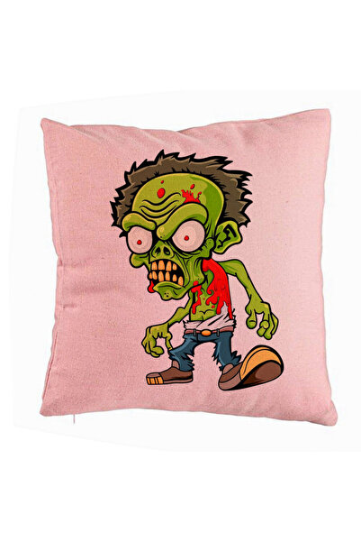 BEKZ Față de pernă, model zombi, 40x40 cm, roz