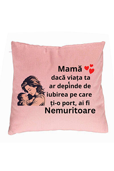 BEKZ Μαξιλαροθήκη, Σχέδιο για τη Μαμά 11, 40x40 Εκ., Ροζ