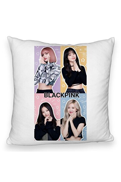 BEKZ Fata de perna Fluffy BlackPink, Model 9, 45×45 cm, Cu fermoar