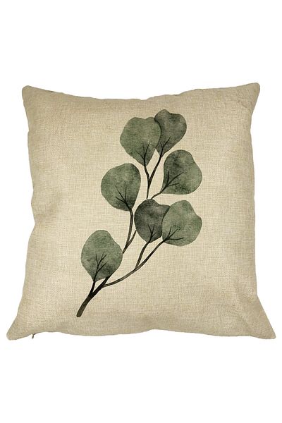 BEKZ Perna Decorativa Model Frunze, 40x40 cm, Husa Detasabila, Burduf