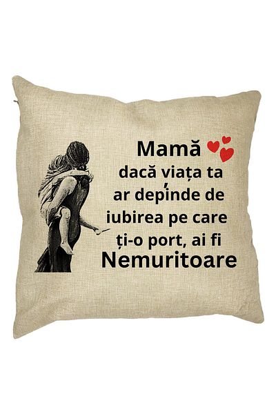 BEKZ Perna Decorativa pentru Mama 2,40x40 cm, Husa Detasabila, Burduf