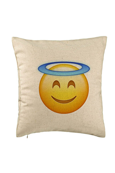 BEKZ Față de pernă, model Emoji Zen, 40x40 cm, bej