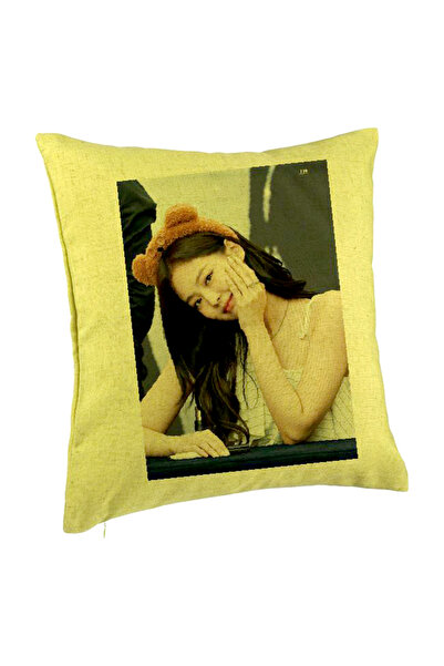 BEKZ Perna Decorativa BlackPink Jennie 3, 40×40 cm, Verde, Husa Detasabila, B...