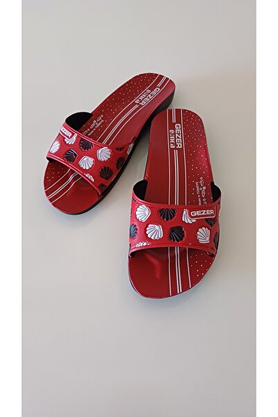 GEZER Yazlık İnce Deniz Kabuğu Desenli Kadın Terlik