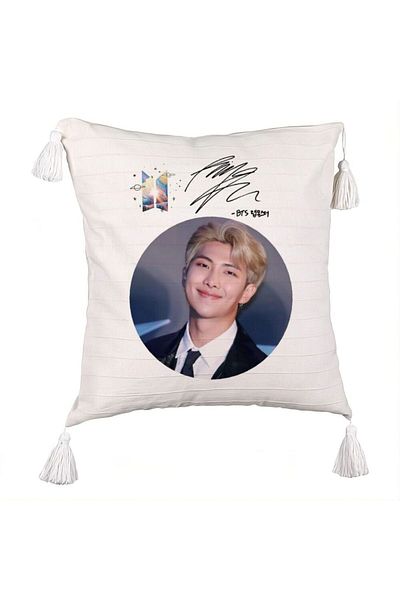 BEKZ BTS Kim Fringed Pillowcase, 45x45 cm, Ecru, With zipper