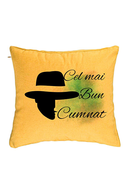 BEKZ Διακοσμητικό μαξιλάρι για κουνιάδο 3 ατόμων, 40x40 εκ., Κίτρινο, Αφαιρού...