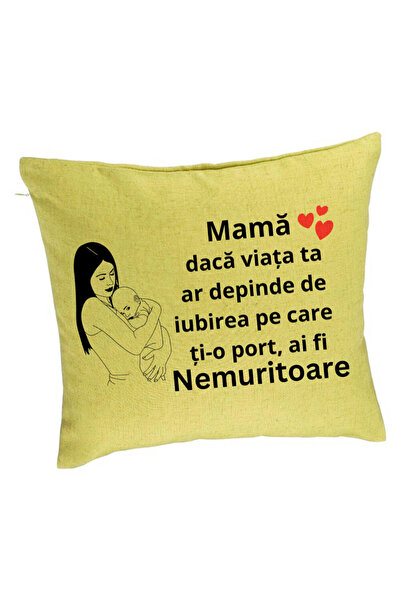 BEKZ Μαξιλαροθήκη, Σχέδιο για τη Μητέρα 12, 40x40 Εκ., Πράσινο