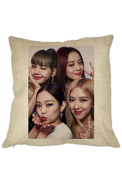 BEKZ Perna Decorativa BlackPink, Model 8, 40x40 cm, Husa Detasabila, Burduf