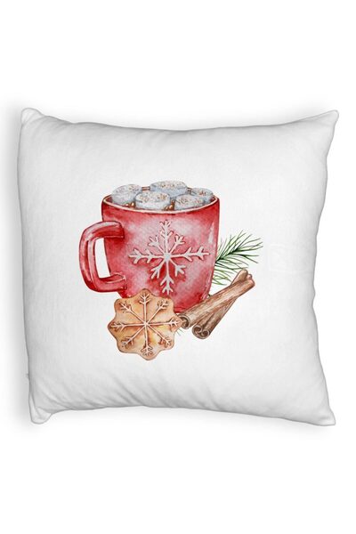 BEKZ Față de pernă pufoasă cu tematică de Crăciun, 20, 40x40 cm, albă