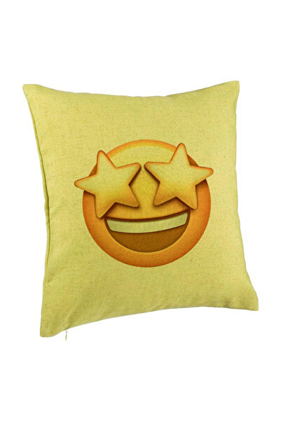 BEKZ Față de pernă, model Emoji Wow, 40x40 cm, verde