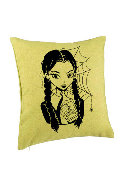 BEKZ Калъфка за възглавница, модел „Сряда Адамс 7“, 40x40 см, зелена