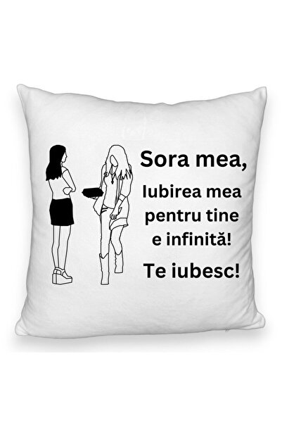 BEKZ Perna Decorativa Fluffy, Sora mea 10, 40x40 cm, Alba, Husa Detasabila, Burduf