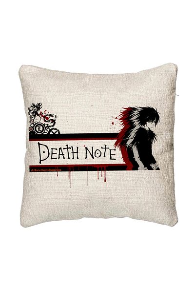 BEKZ Fata de perna Canapea cu Death note 3, 40x40 cm, Cu fermoar
