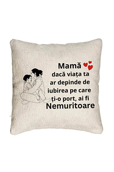 BEKZ Fata de perna Canapea, Model pentru Mama 5, 40x40 cm, Cu fermoar