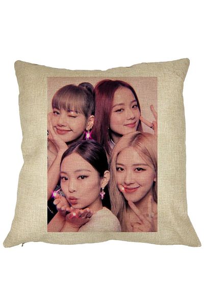 BEKZ Perna Decorativa BlackPink, Model 10, 40x40 cm, Husa Detasabila, Burduf