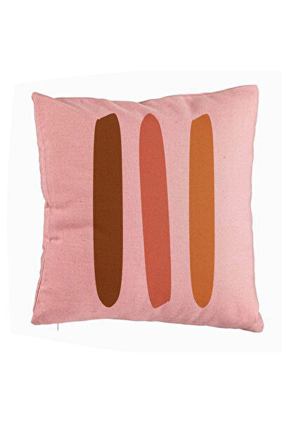 BEKZ Perna Decorativa, Model Abstracta 13, 40x40 cm, Roz, Husa Detasabila, Bu...