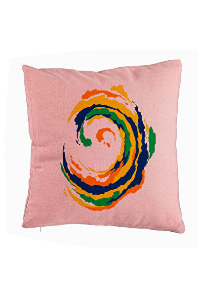 BEKZ Perna Decorativa, Model Spirala, MuIicolor, 40x40 cm, Roz, Husa Detasabi...