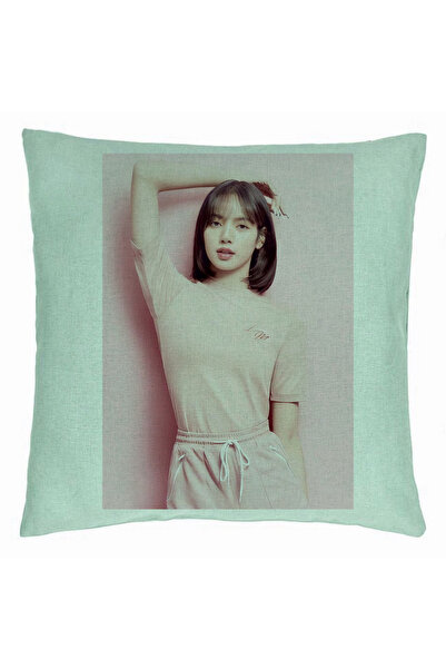 BEKZ Față de pernă Blackpink Lisa cu 4 fețe de pernă, 40×40 cm, verde mentă