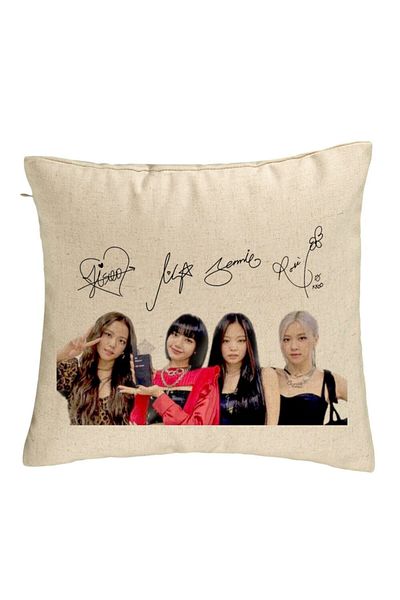 BEKZ Față de pernă, model Blackpink K-pop Signatures, 40x40 cm, bej