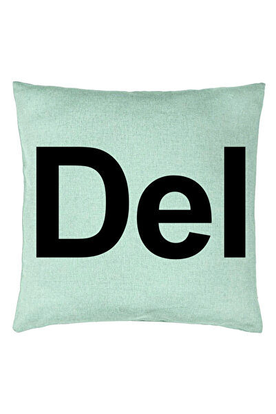 BEKZ Perna Decorativa, Model Del, 40x40 cm, Verde Menta, Husa Detasabila, Burduf