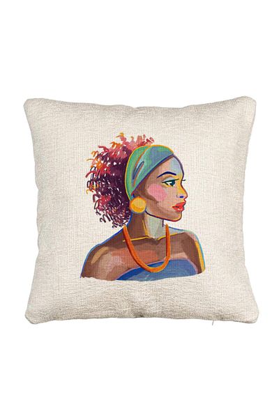 BEKZ Sofa Pillowcase, Golden African Pattern, 40x40 cm, With zipper